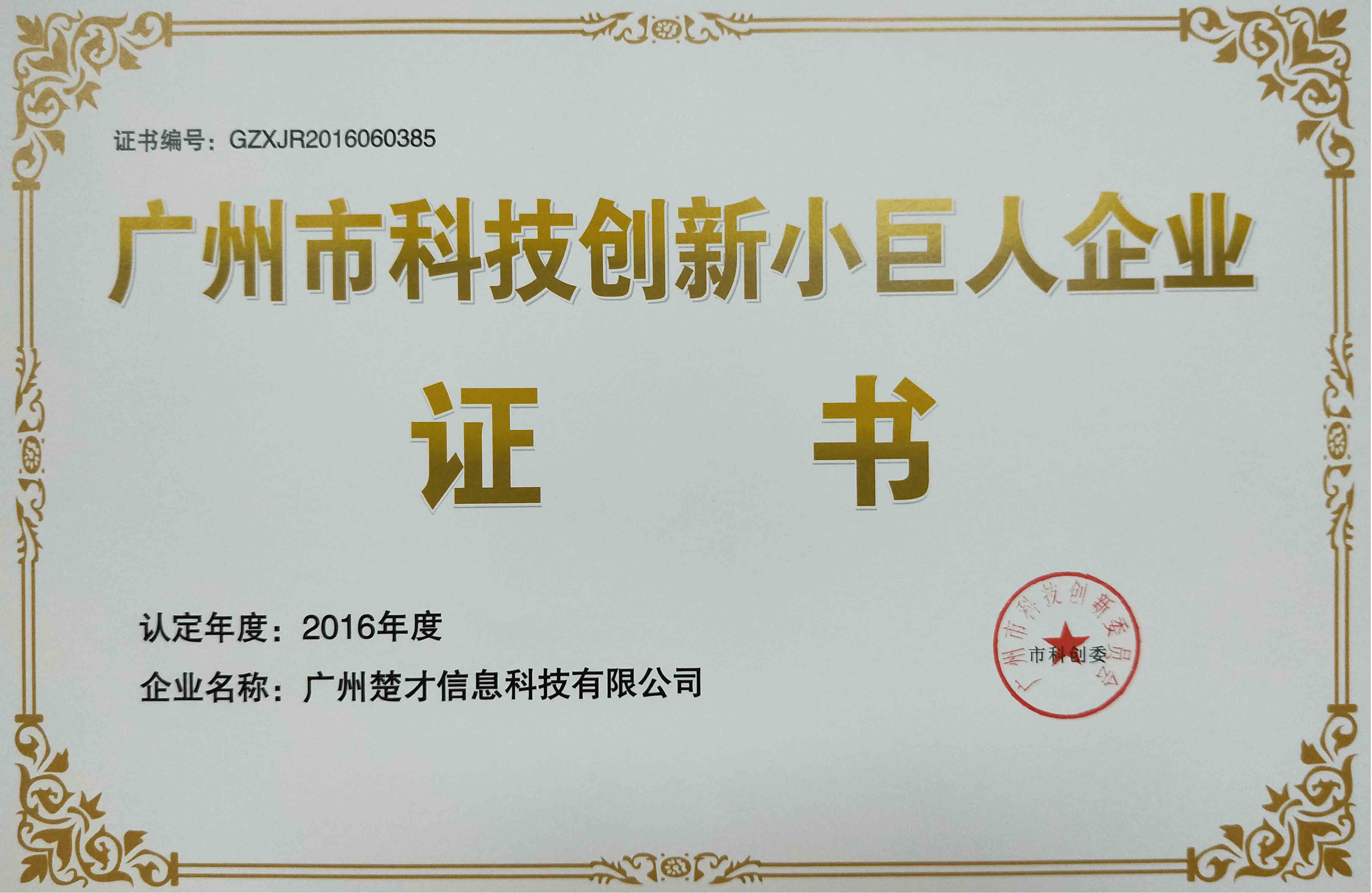 小巨人证书